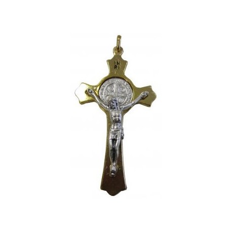 Croix de Saint Benoît doré 5 ou 8 cm