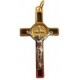 Croix de Saint Benoît doré marron