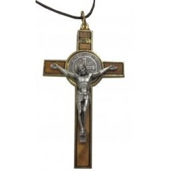 Croix Saint Benoît 7 cm cordon