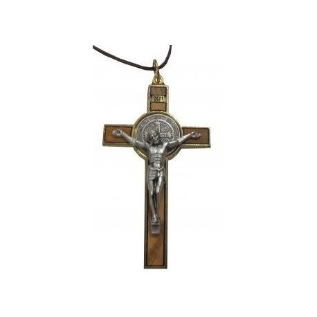 Croix Saint Benoît 7 cm cordon