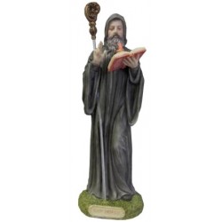 Statue Saint Benoit résine 22 cm