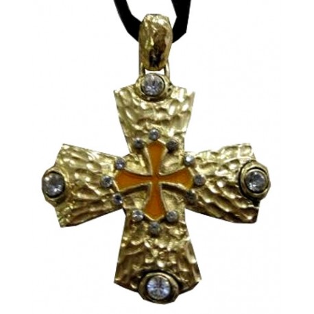 Croix occitane métal doré