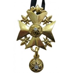 Croix Huguenote métal doré