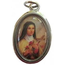 Médaille ovale résine Sainte Thérèse