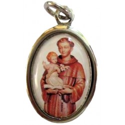 Médaille ovale résine Saint Antoine de Padoue