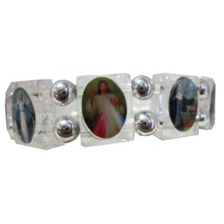 Bracelet multisaints transparent
