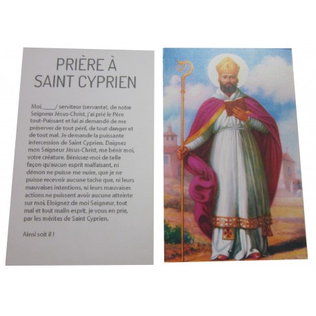 Carte prière Saint Cyprien