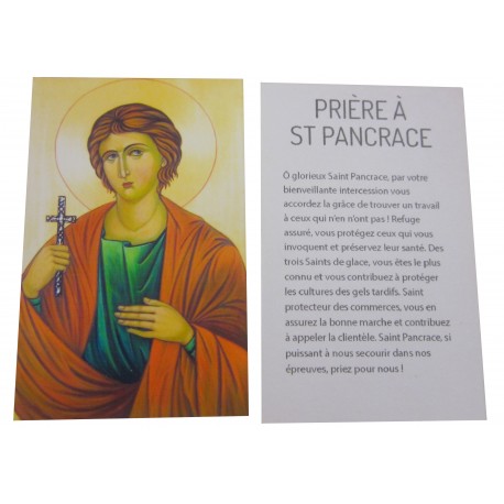 Carte prière Saint Pancrace