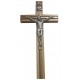 Crucifix bois métal doré argenté 20