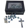 Chapelet bleu N D de Lourdes Crystal Swarovski