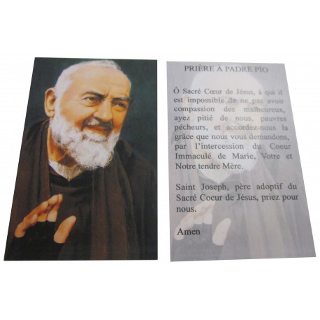 Carte prière Padré Pio