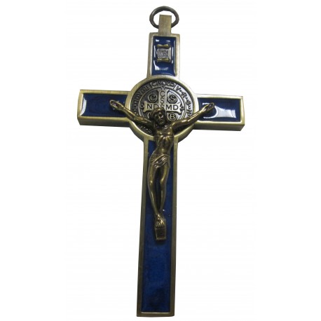 Croix Saint Benoit bleu 12,5