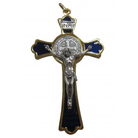 Croix Saint Benoit bleu 8