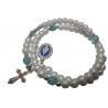 Bracelet double blanc bleu V Miraculeuse