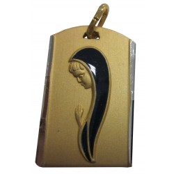 Médaille rectangulaire doré Vierge Marie