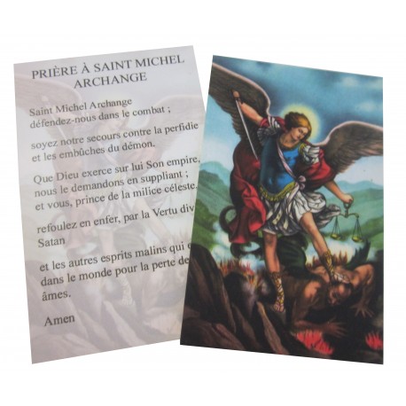 Carte prière Archange Saint Michel