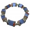 Bracelet bleu cube