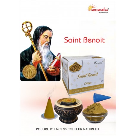Saint Benoit "AROMATIKA POUDRE 100GR" (avec kit pour cônes)
